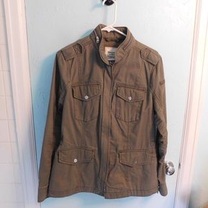 Army green jacket from Abercrombie and Fitch.